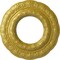 Ekena Millwork Lisbon Ceiling Medallion (Fits Canopies up to 7"), Hand-Painted Rich Gold, 15 3/8"OD x 7"ID x 1"P CM15LIRGS - alternate 1